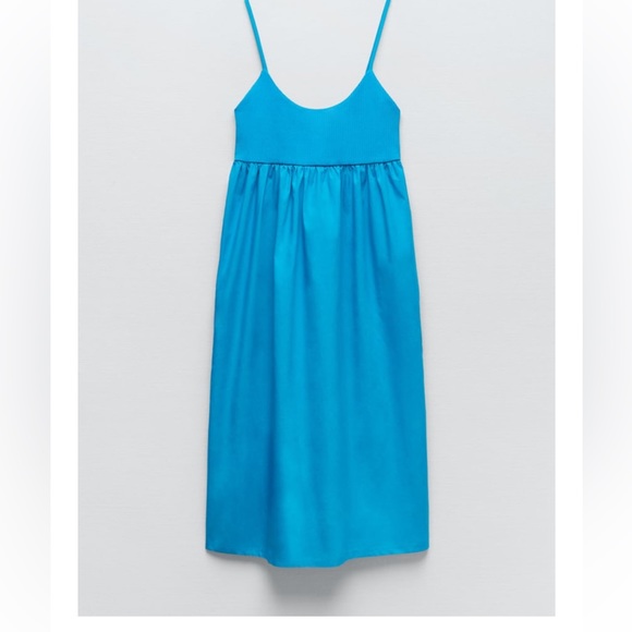 Zara DRESS WITH RIBBED TRIM - Picture 6 of 8